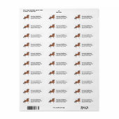 Bay Gauved Paard Label (Full Sheet)