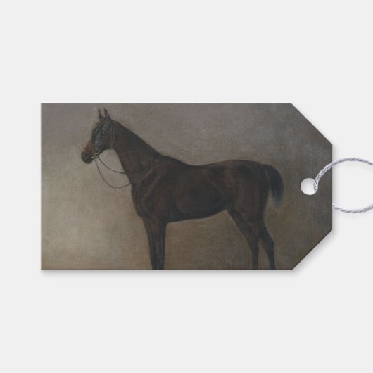 Bay Geleiding Paard (door Albrecht Adam) Cadeaulabel (Voorkant (Horizontaal))