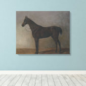 Bay Geleiding Paard (door Albrecht Adam) Canvas Afdruk (Insitu (Houten vloer))