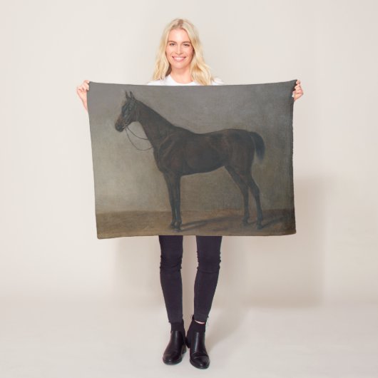 Bay Geleiding Paard (door Albrecht Adam) Fleece Deken (In situ)