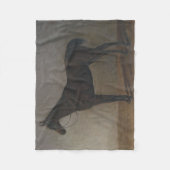 Bay Geleiding Paard (door Albrecht Adam) Fleece Deken (Voorkant)