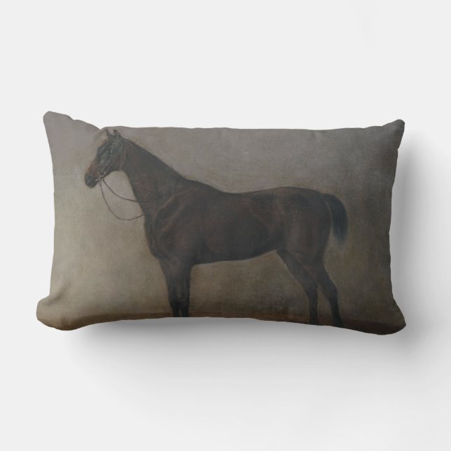Bay Geleiding Paard (door Albrecht Adam) Kussen (Voorkant)