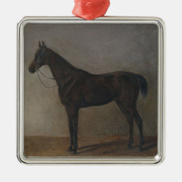 Bay Geleiding Paard (door Albrecht Adam) Metalen Ornament