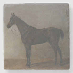 Bay Geleiding Paard (door Albrecht Adam) Stenen Onderzetter