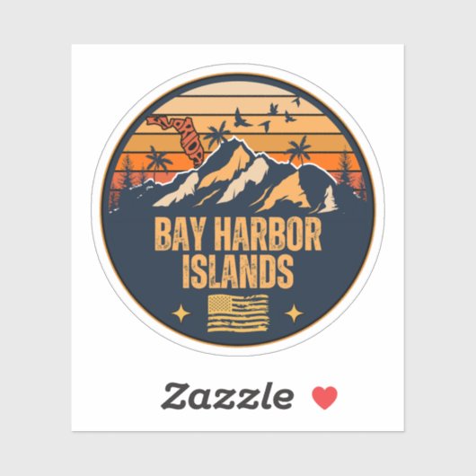 Bay Harbour Islands, Florida Sticker (Vel)