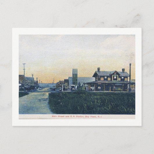 Bay Head, New Jersey, Main St,  Briefkaart (Voorkant)