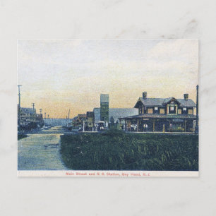 Bay Head, New Jersey, Main St, stijl Briefkaart