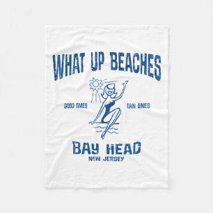Bay Head New Jersey Nj Grappige Vintage Stranden T Fleece Deken