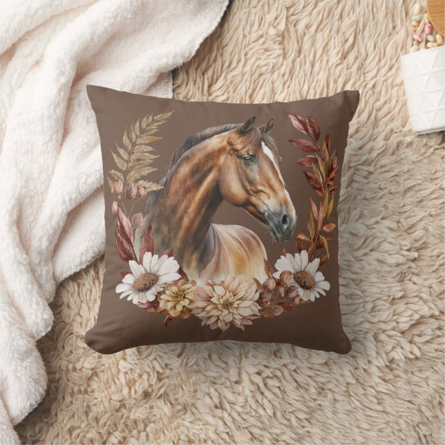 Bay Horse Autumn Wreath Sierkussen (Deken)