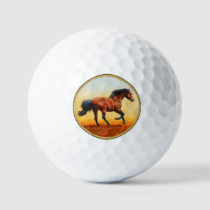 Bay Horse Galloping Golf Balls Golfballen