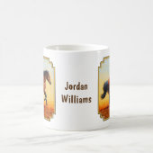 Bay Horse Galloping Koffiemok (Center)