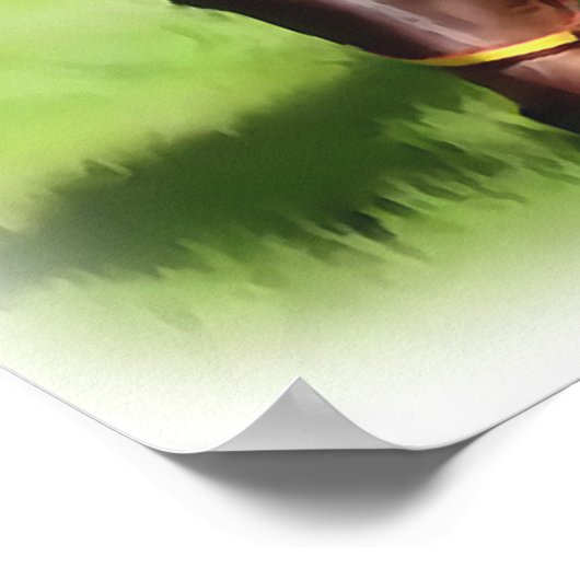 Bay Horse Green Pick Poster (Hoek)
