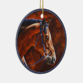 Bay Horse Hanoverian Warmblood Keramisch Ornament (Rechts)