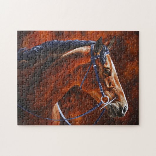 Bay Horse Hanoverian Warmblood Legpuzzel (Horizontaal)