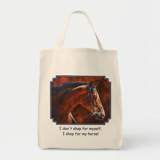 Bay Horse Hanoverian Warmblood Tote Bag (Voorkant)