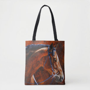 Bay Horse Hanoverian Warmblood Tote Bag