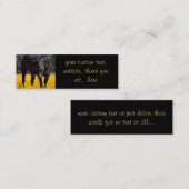 Bay Horse in een Gebied van Gele Bloemen Mini Visitekaartje (Voorkant / Achterkant)