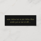 Bay Horse in een Gebied van Gele Bloemen Mini Visitekaartje (Achterkant)