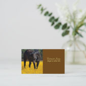 Bay Horse in een Gebied van Gele Bloemen Visitekaartje (Staand voorkant)