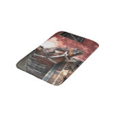 Bay Horse in een onbuigzame zonsondergang Badmat (Gekanteld)