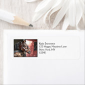  Bay Horse in een onbuigzame zonsondergang Etiket (Insitu)