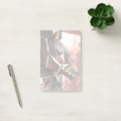  Bay Horse in een onbuigzame zonsondergang Post-it® Notes (Kantoor)