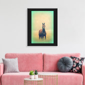 Bay Horse in een veld Canvas Afdruk (Insitu (Woonkamer))