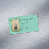 Bay Horse in een veld Magnetisch Visitekaartje (Voorbeeld)