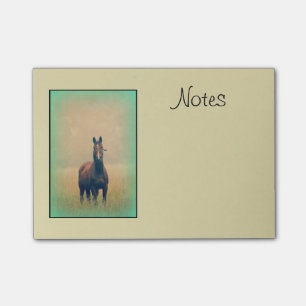 Bay Horse in een veld Post-it® Notes