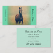 Bay Horse in een veld Visitekaartje (Voorkant / Achterkant)