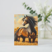 Bay Horse in een zonnebril Briefkaart (Staand voorkant)