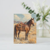 Bay Horse in het zuidwesten van de woestijn Briefkaart (Staand voorkant)