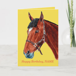 Bay Horse met Star Kaart