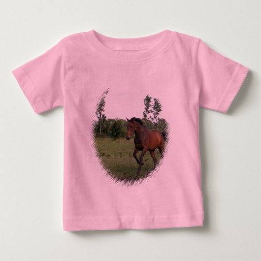 Bay Horse op Toddler T-Shirt (Voorkant)