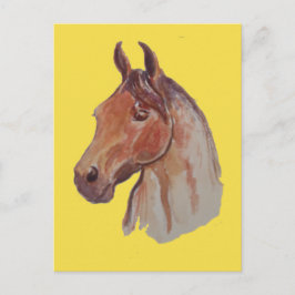 Bay Horse op Yellow Briefkaart
