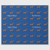 Bay Horses Pattern Cadeaupapier (Vlak)