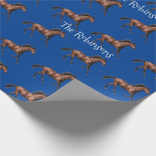  Bay Horses Pattern Cadeaupapier (Hoek)