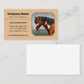 Bay Indian Pony Pinto Horse Tan Visitekaartje (Voorkant / Achterkant)