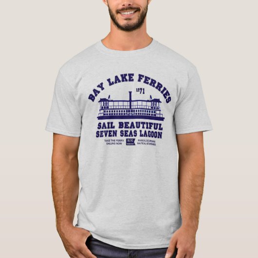 Bay Lake ferry boot T shirt (Voorkant)