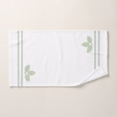 Bay Laurel Bladeren & Strepen op Wit Bad Handdoek (Handdoek)