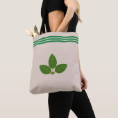 Bay Leaf Plant over groene en beige Canvas tas (Dichtbij)