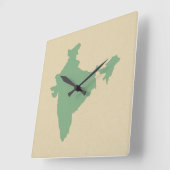 Bay Leaf Spice Moods India Vierkante Klok (Hoek)