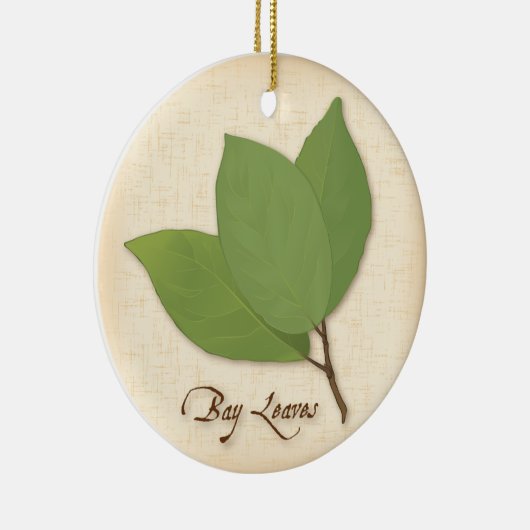 Bay Leaves Keramisch Ornament (Rechts)