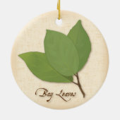 Bay Leaves Keramisch Ornament (Achterkant)