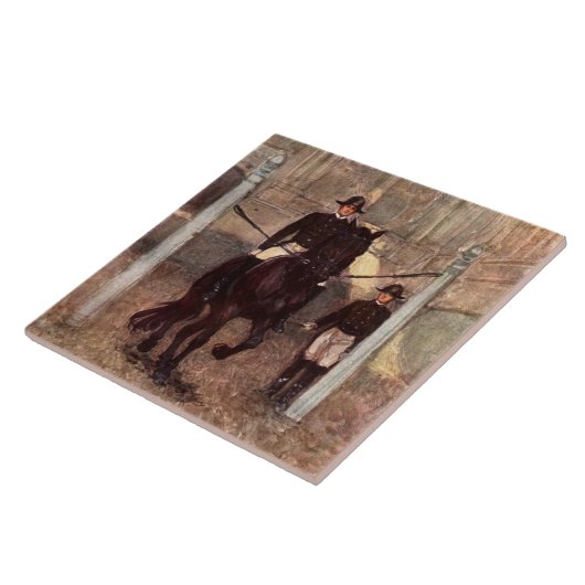 Bay Lipizzan Stallion Piaffe Tegeltje (Zijkant)