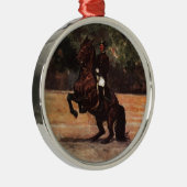Bay Lipizzaner Levade Metalen Ornament (Rechts)