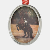 Bay Lipizzaner Levade Metalen Ornament (Links)