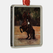 Bay Lipizzaner Levade Metalen Ornament (Rechts)