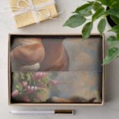 Bay Mare met een Veulen Wildflowers Decoupage Tissuepapier (Geschenk)