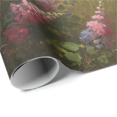 Bay Mare met een veulen Wildflowers Schilderij Cadeaupapier (Rol Hoek)